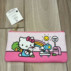 NWT Hello kitty and mouse rainbow ice cream pencil pouch/accessories zipper case